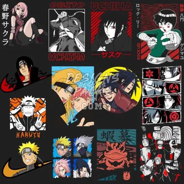 80 NARUTO Designs Bundle PNG designspacks