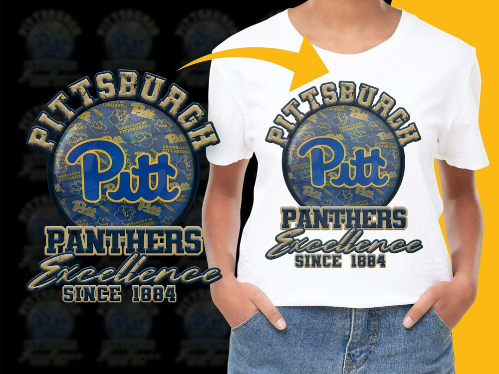 Pittsburgh Panthers T-Shirt, Pitt Excellence Since 1884 Graphic Tee, College Sports Apparel, Fan Gear