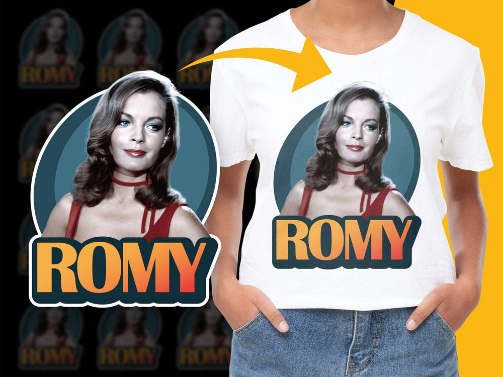 Vintage Romy Graphic T-Shirt, Retro Style Fashion Tee, Classic Movie Star Design, Casual Wear