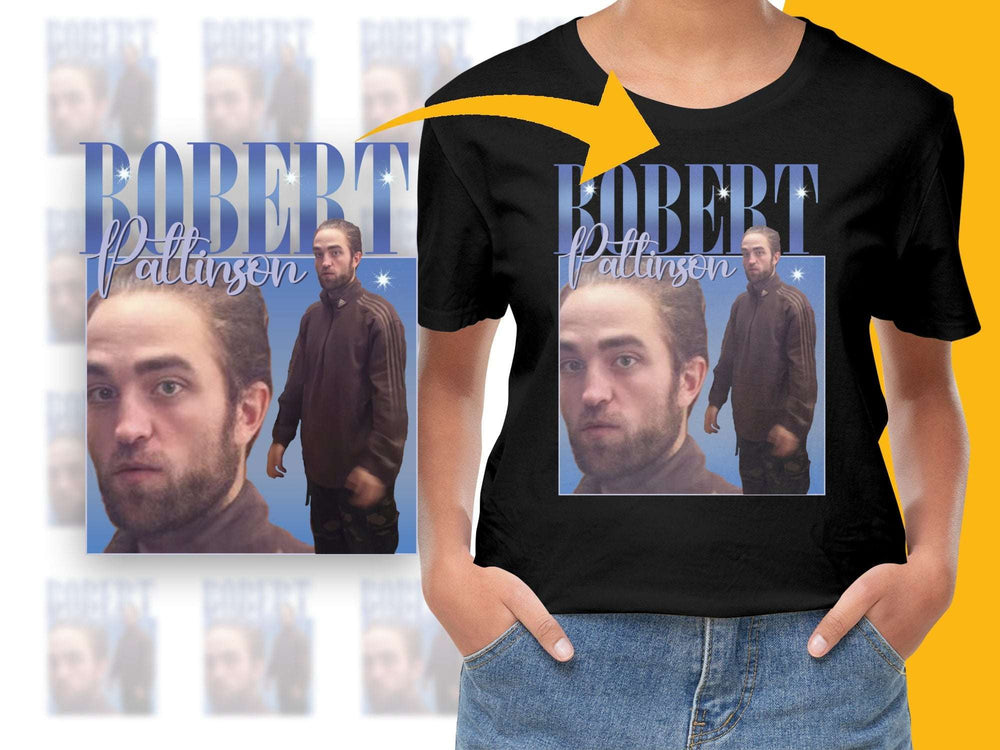 Robert Pattinson Graphic T-Shirt, Unisex Celebrity Photo Tee, Pop Culture Fashion, Gift for Fans, Trendy Actor Shirt
