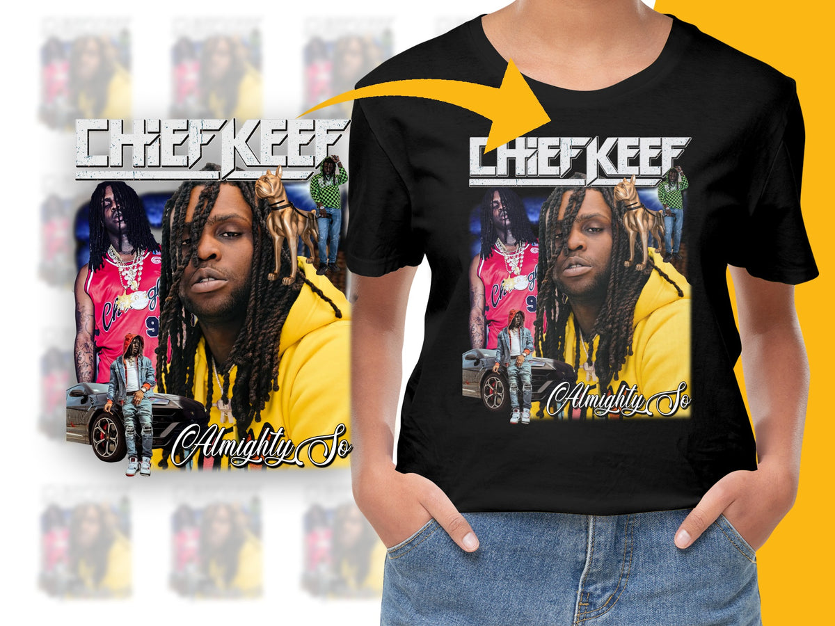 Chief Keef Almighty So Graphic T-Shirt, Hip Hop Merch, Urban Music Tee, Bold Rap Shirt Design, Fashionable Streetwear Top