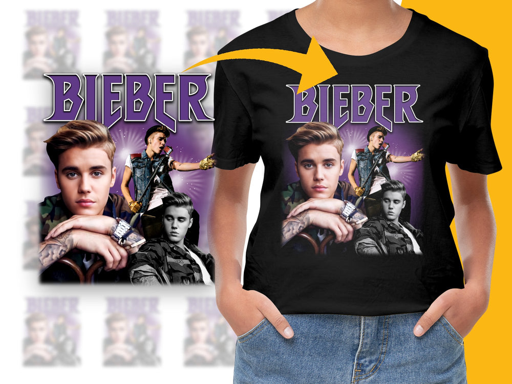 Justin Bieber Graphic T-Shirt, Pop Star Fan Merch, Trendy Music Artist Tee, Gift for Teen