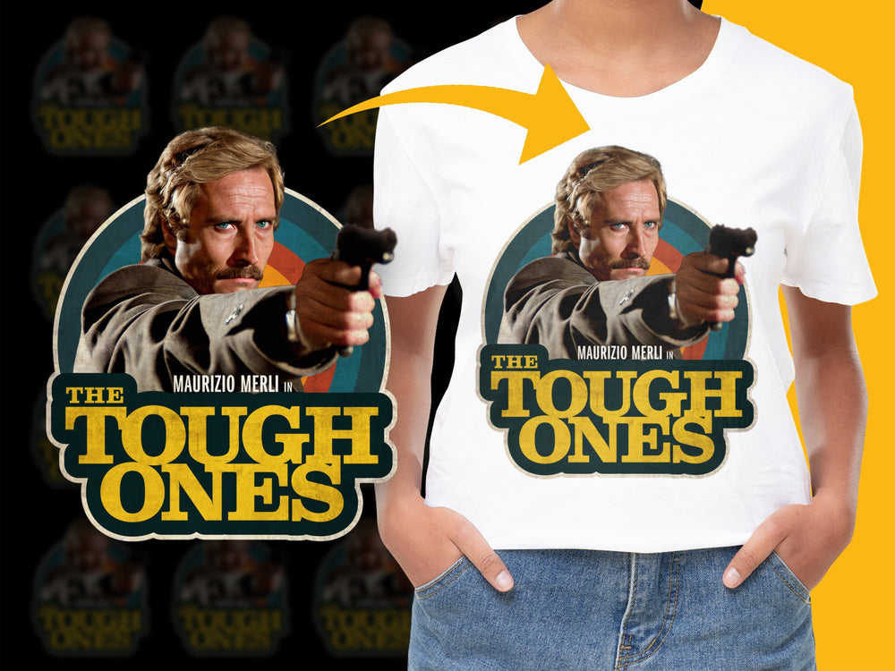 Vintage Movie Poster T-Shirt, 'The Tough Ones', Maurizio Merli Graphic Tee, Retro Film Fan Apparel