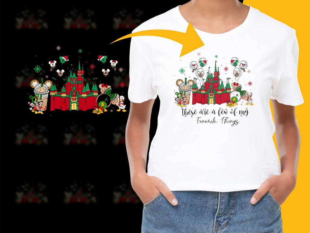 Women's Disney Christmas T-Shirt, Mickey Mouse Holiday Tee, Festive Family Vacation Apparel, Cute Xmas Gift