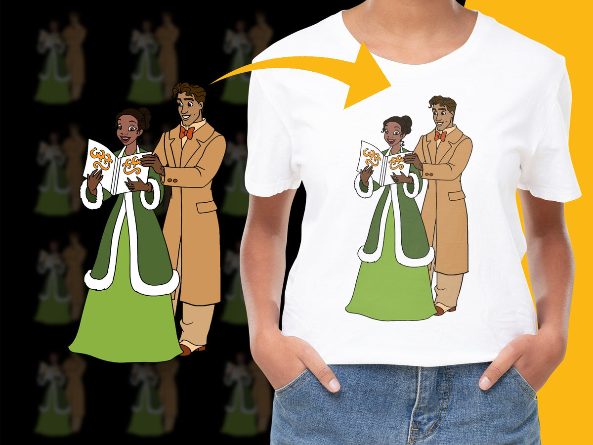 Vintage Cartoon Couple Graphic T-Shirt, Classic Comic Character Tee, Unisex Fashion Top