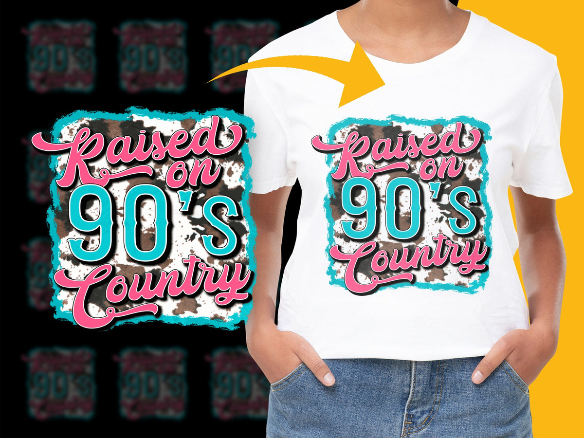 Vintage 90s Country Music Shirt, Retro Raised on 90's Country Tee, Unisex Graphic T-Shirt, Gift for Music Lovers