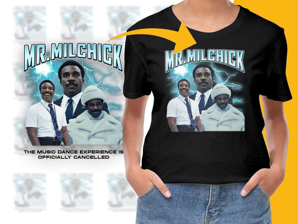 Mr. Milchick Graphic T-Shirt, Electric Blue Design, Dance Experience, Casual Wear for All, Trendy Tee