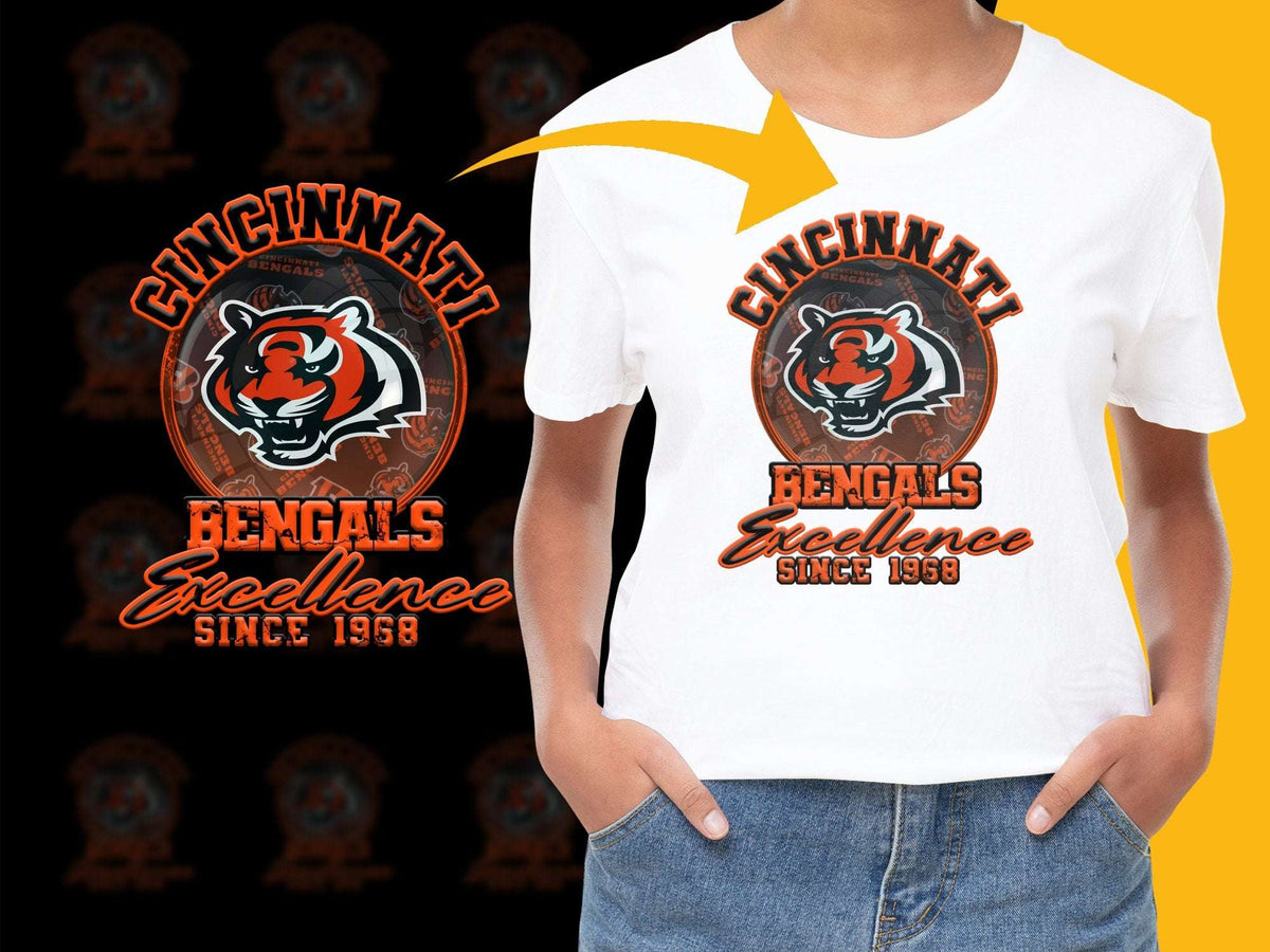 Cincinnati Bengals T-Shirt Excellence Since 1958, Vintage Sports Tee, Fan Apparel