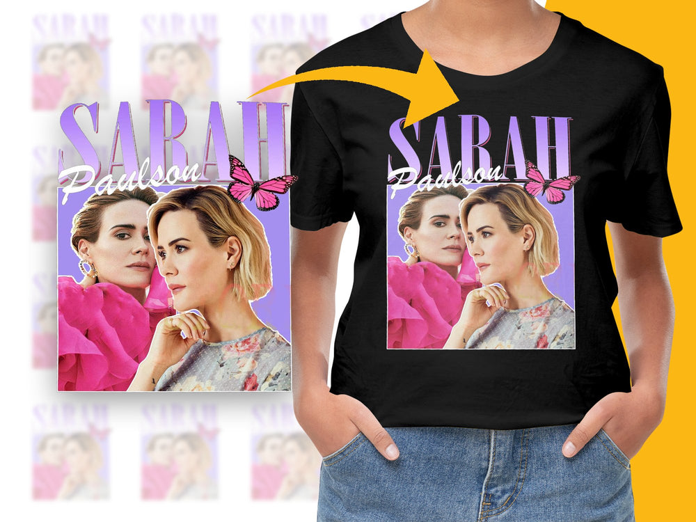 Personalized Sarah Birthday T-Shirt with Custom Name and Butterfly Graphics, Trendy Fashion Tee