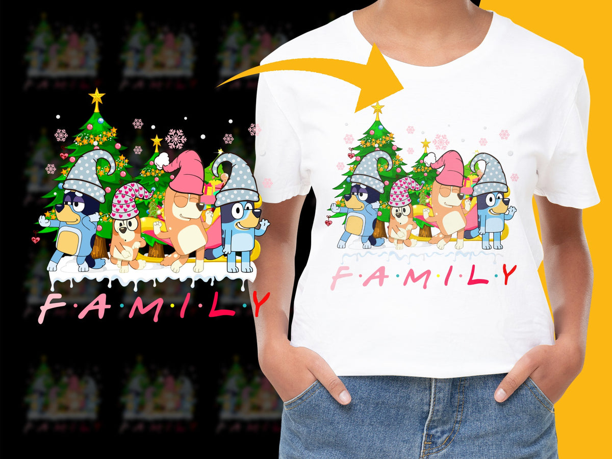 Cute Family Christmas T-Shirt, Cartoon Penguins Holiday Tee, Festive Winter Apparel for All Ages
