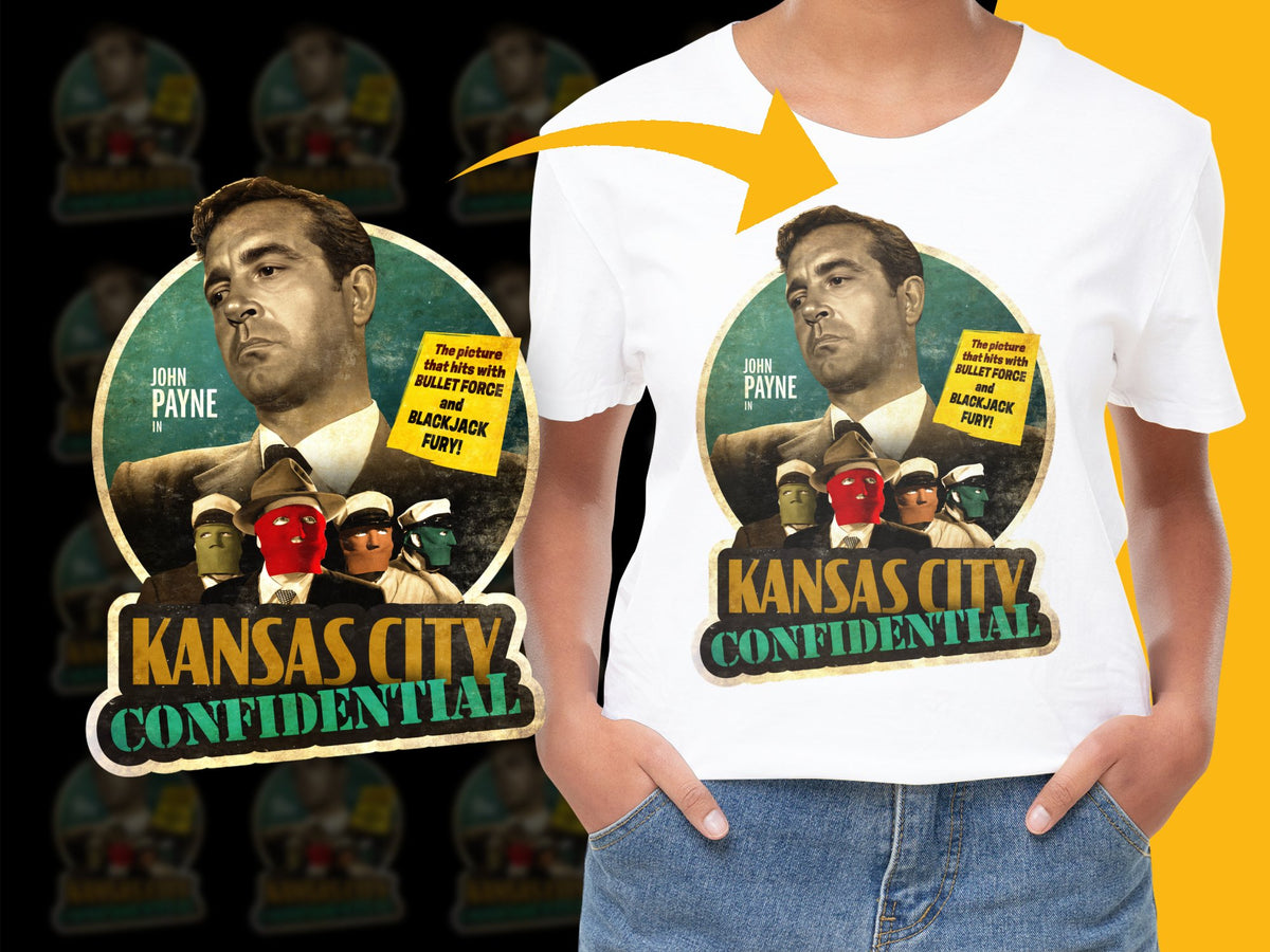 Vintage Kansas City Confidential Movie Poster T-Shirt, Classic Film Graphic Tee, Retro Cinema Apparel