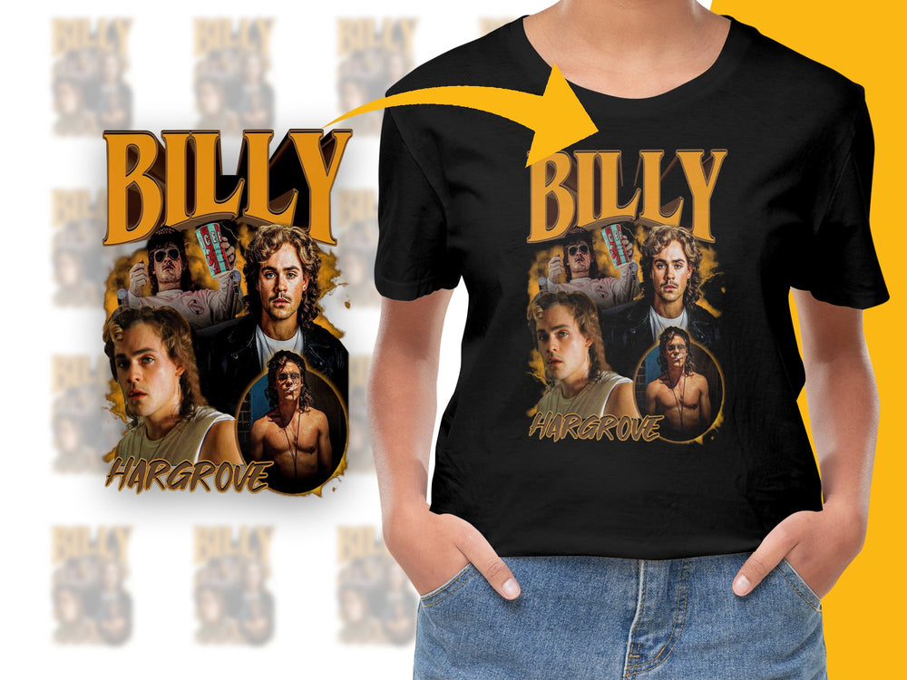 Billy Hargrove Inspired Graphic T-Shirt, Vintage Style Tee, Fan Art, Unisex Clothing, Retro Pop Culture Apparel