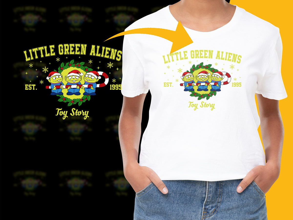 Little Green Aliens Toy Story Graphic T-Shirt, Vintage 1995 Cartoon Tee, Unisex Cotton Shirt