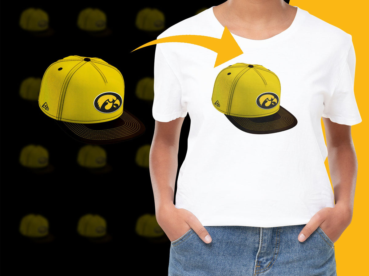 Trendy Yellow Cap with Icon, Adjustable Snapback Hat, Casual Sports Fashion Accessory for All Ages