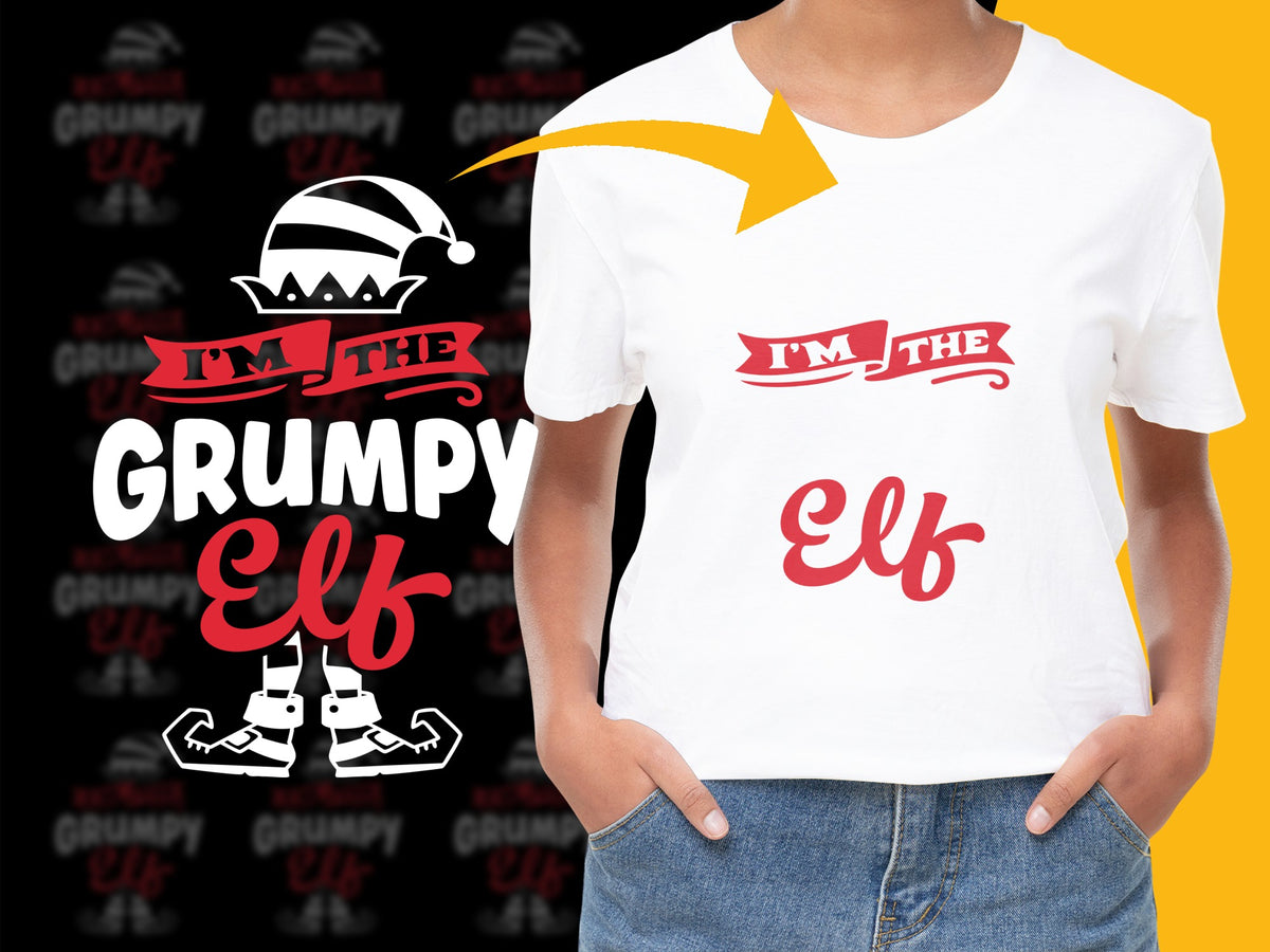Grumpy Elf Funny Christmas T-Shirt, Holiday Humor Tee, Festive Xmas Party Outfit, Unisex Adult Clothing