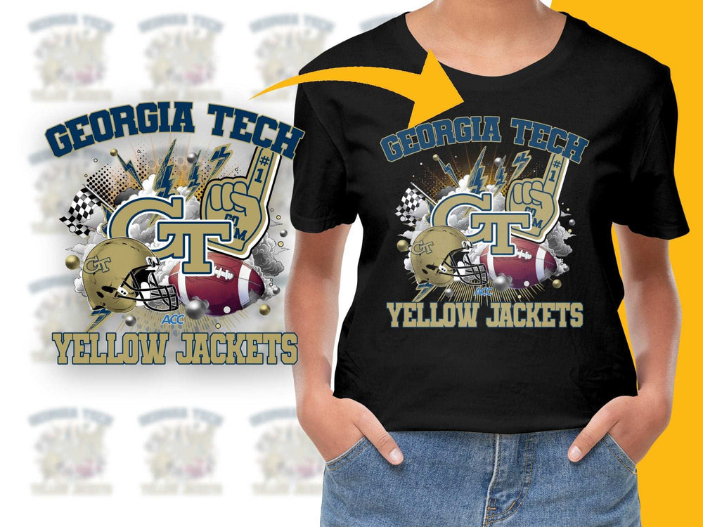 Georgia Tech Yellow Jackets T-Shirt, College Football Graphic Tee, ACC Fan Apparel