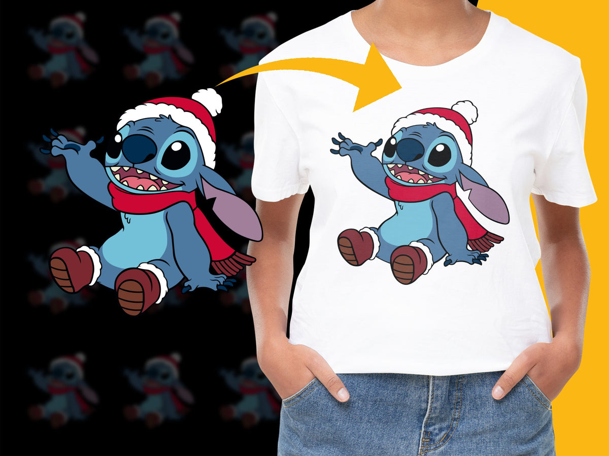 Kids Christmas T-Shirt with Cute Cartoon Alien in Santa Hat, Holiday Graphic Tee for Children
