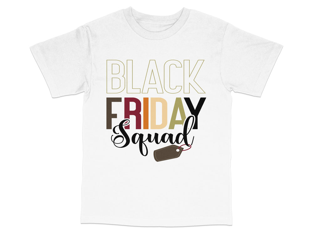 Black Friday Squad T-Shirt, Holiday Shopping Team Tee, Casual Graphic Shirt for Black Friday Sales Fans