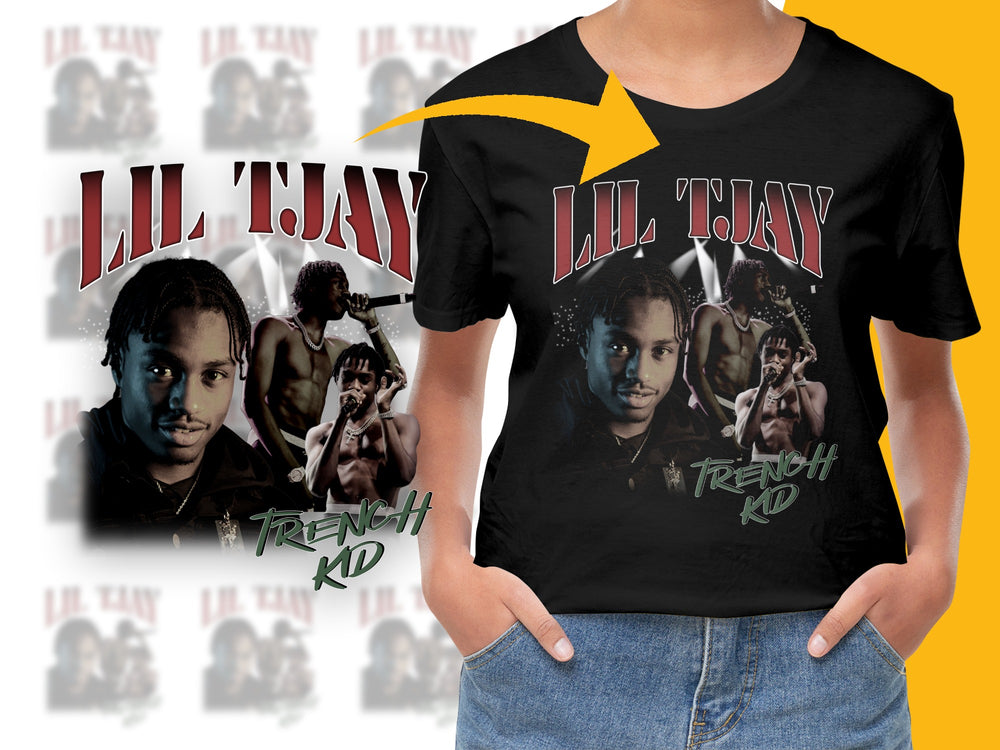 Lil Tjay Trench Kid Graphic T-Shirt, Hip Hop Artist Merch, Unisex Casual Tee, Fan Gift Idea