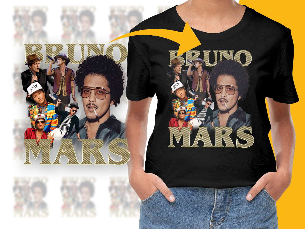 Bruno Mars T-Shirt, Retro Pop Art Style, Music Fan Merch, Colorful Graphic Tee, Unisex Fashion Top