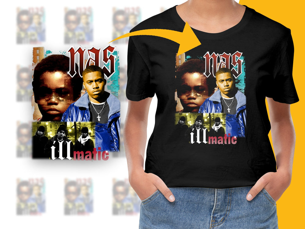 Vintage Nas Illmatic Album Cover T-Shirt, Classic Hip Hop Tee, 90s Rap Music Shirt, Retro Graphic Top Unisex Fashion