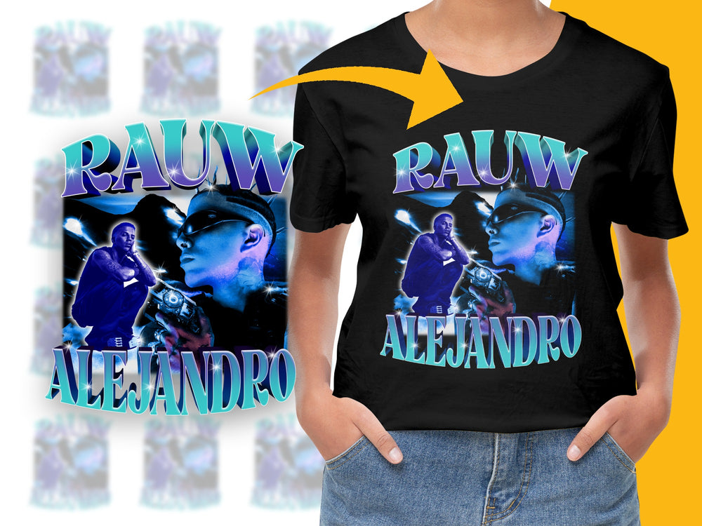 Rauw Alejandro Graphic T-Shirt, Urban Music Artist Tee, Modern Pop Culture, Colorful Fashion Top, Trendy Youth Apparel