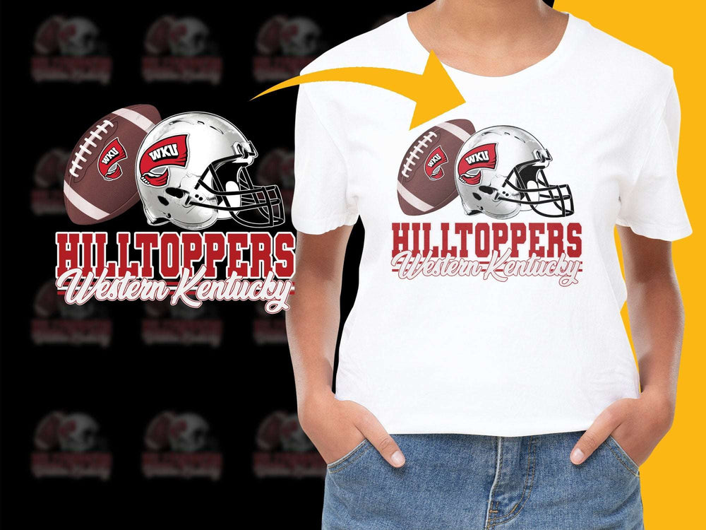 Western Kentucky Hilltoppers Football T-Shirt, College Team Graphic Tee, Sports Fan Apparel