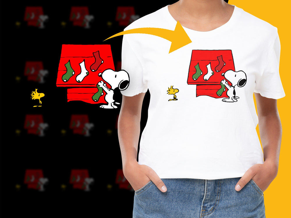 Snoopy and Woodstock Cartoon Graphic T-Shirt, Unisex White Tee, Casual Peanuts Inspired Shirt