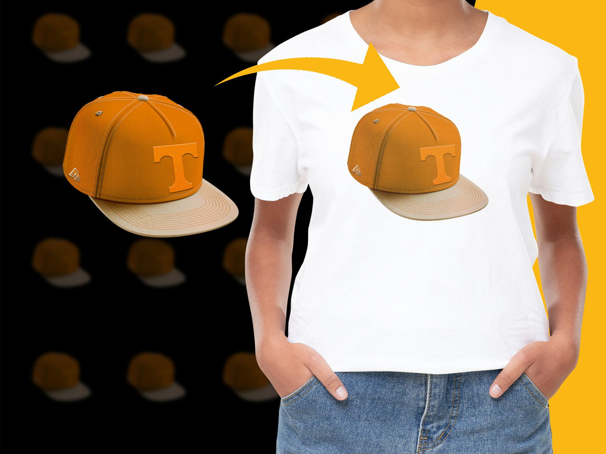Orange Baseball Cap with T Logo, Adjustable Snapback Hat, Casual Sports Headwear, Unisex Fashion Accessory, Trendy Street Style