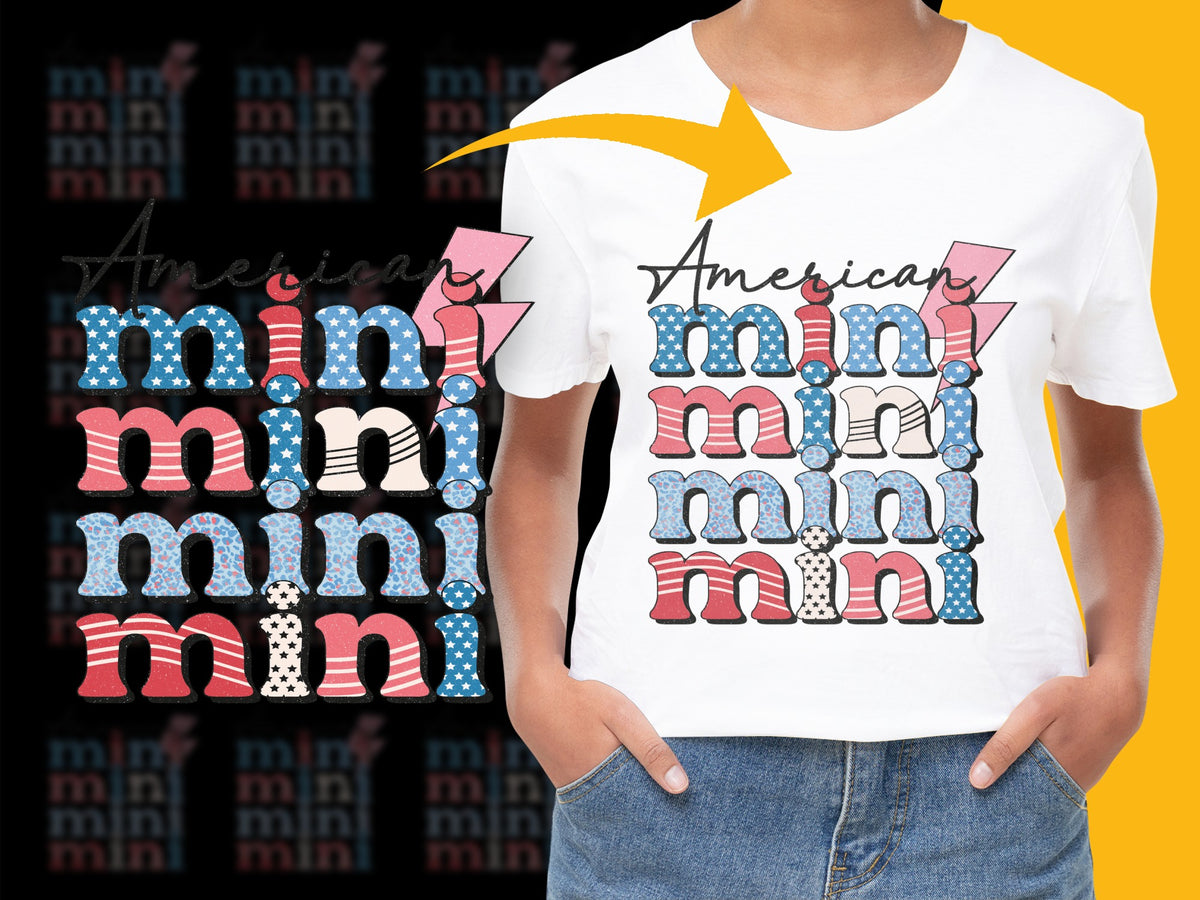 American Minimalist Graphic T-Shirt, Patriotic Red White Blue Design, Stylish Casual Tee