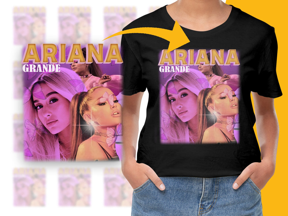 Ariana Grande Fan T-Shirt, Pop Music Star Graphic Tee, Trendy Celebrity Shirt for Parties and Concerts