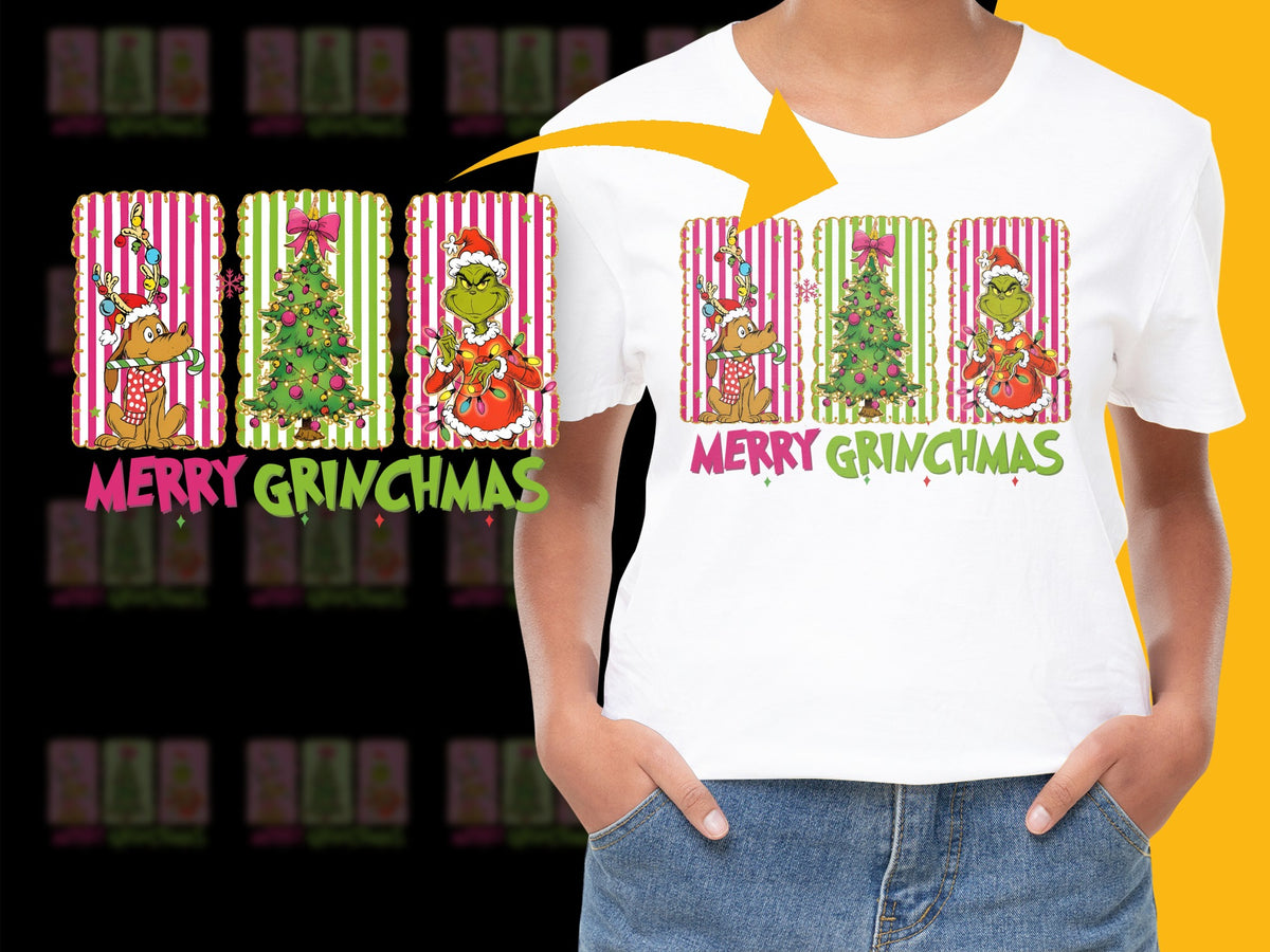 Merry Grinchmas T-Shirt, Funny Christmas Tee, Holiday Shirt, Grinch Graphic, Festive Seasonal Apparel, Kids and Adults Sizes Available
