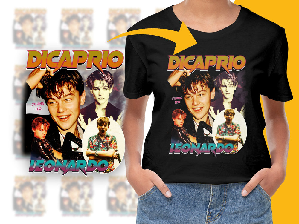Vintage Leonardo DiCaprio T-Shirt, 90s Heartthrob Graphic Tee, Retro Actor Print, Unisex Fashion Top