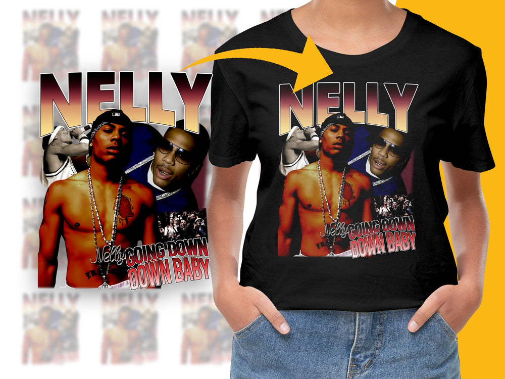 Vintage Nelly T-Shirt, 90s Hip Hop Graphic Tee, Urban Streetwear, Music Fan Memorabilia, Unisex Fashion Top