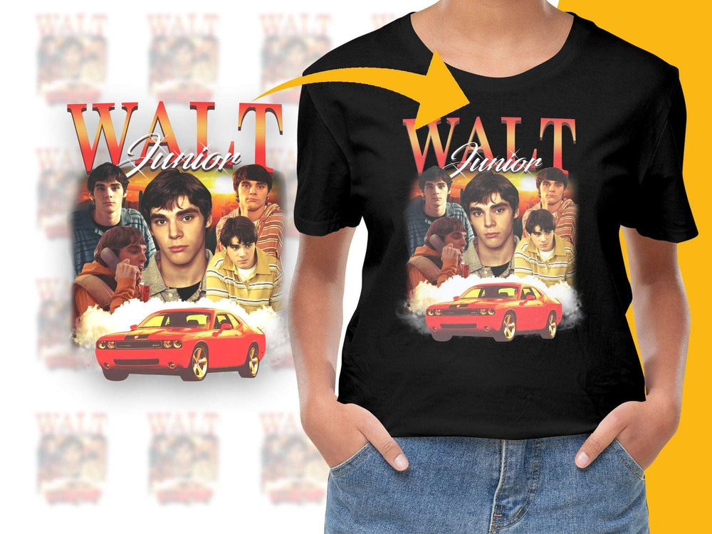 Vintage Walt Junior Inspired T-Shirt with Red Car Graphic, Retro Movie Fan Apparel, Unisex Tee