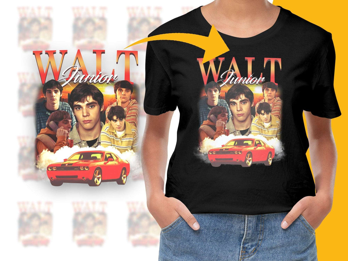 Vintage Walt Junior Inspired T-Shirt with Red Car Graphic, Retro Movie Fan Apparel, Unisex Tee