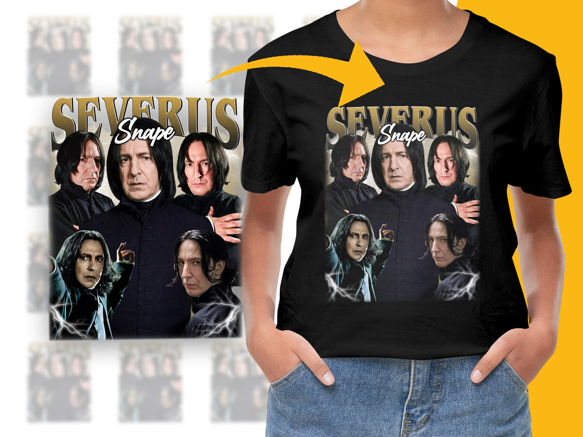 Severus Snape Graphic T-Shirt, Wizard Movie Inspired, Hogwarts Professor Tee, Fan Art, Unisex Clothing, Gift for Fans