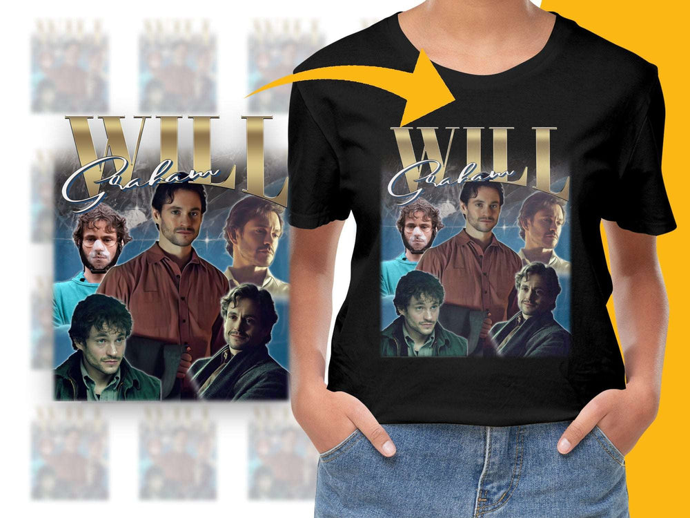 Will Graham Hannibal TV Show Graphic T-Shirt, Fan Merch, Unisex Tee, Multiple Poses Design