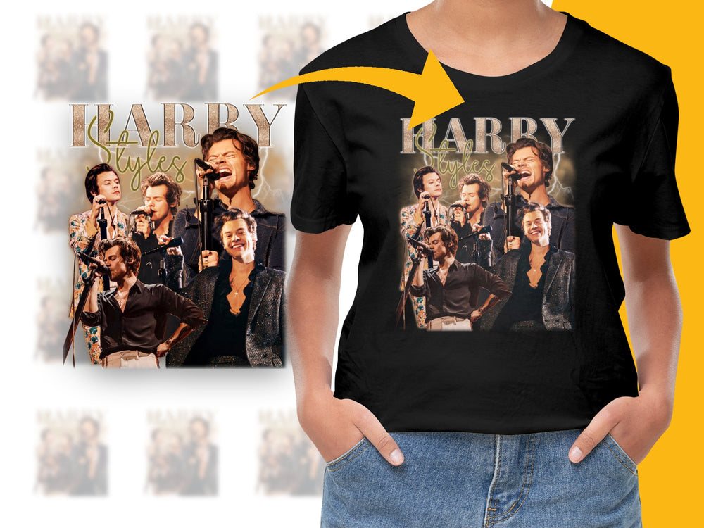 Harry Styles Concert T-Shirt, Pop Music Fan Tee, Vintage Style Graphic Shirt, Unisex Black Top