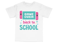 Load image into Gallery viewer, Back to School T-Shirt, Kids Game Over Graphic Tee, Colorful Unisex Children&#39;s Top
