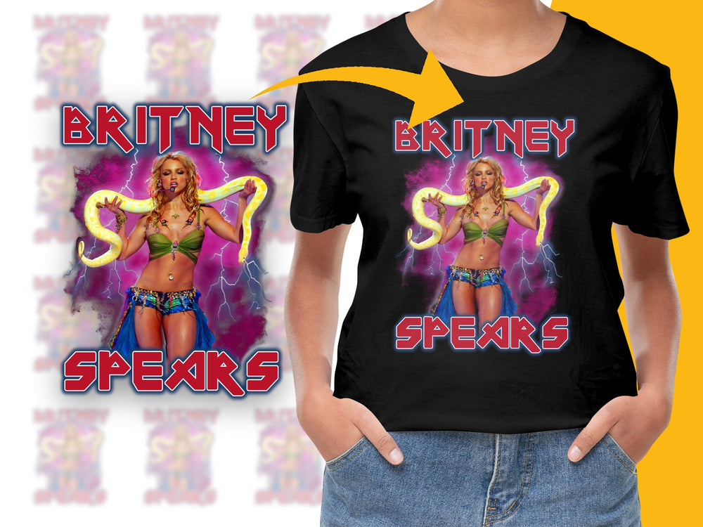 Britney Spears Graphic T-Shirt, Vintage Pop Icon Tee, Retro Music Fan Apparel, Stylish Women's Casual Outfit
