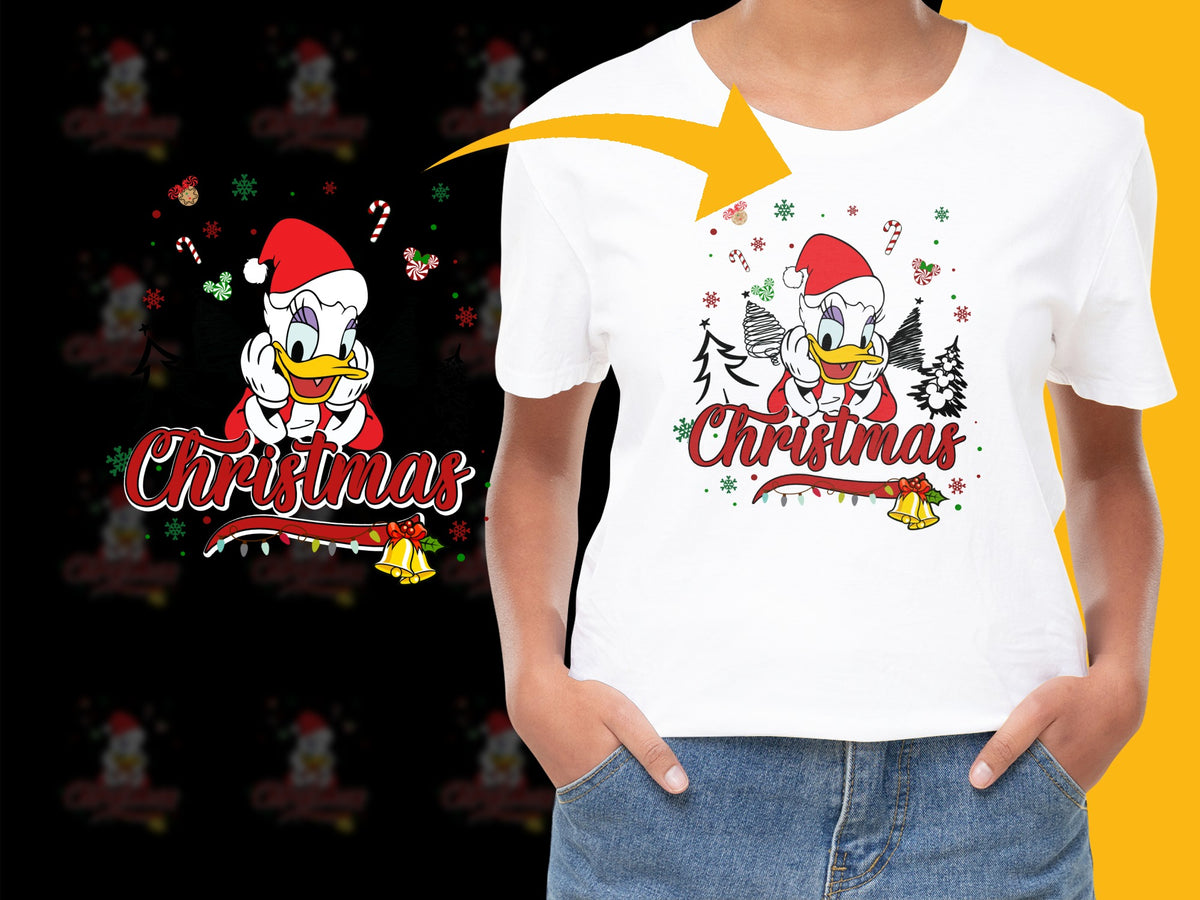 Kids Christmas T-Shirt, Cute Santa Duck Graphic, Holiday Tee, Festive Winter Apparel, Unisex Children's Fashion