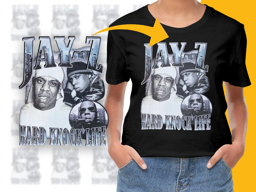 Jay-Z Hard Knock Life Inspired Graphic T-Shirt, Vintage Hip Hop Tee, Black Unisex Shirt, Music Fan Apparel, Casual Streetwear