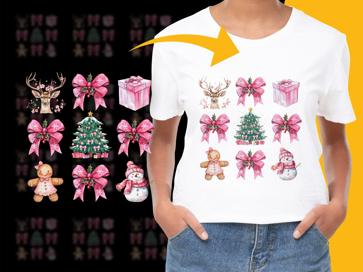 Kids Christmas T-Shirt with Festive Graphics, Cute Holiday Tee, Reindeer Snowman Gifts, Xmas Fashion for Children