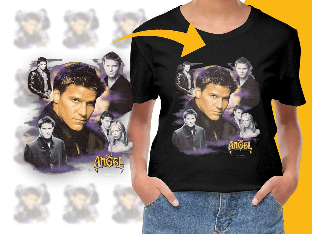 Vintage Angel TV Show T-Shirt, Retro 90s Graphic Tee, Buffy Spinoff Series Fan Merchandise