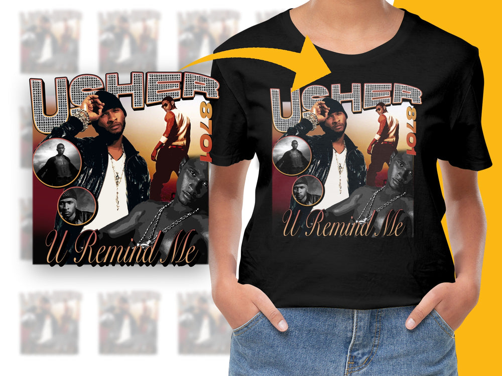 Vintage Usher T-Shirt, 2003 'U Remind Me' Album Cover Graphic Tee, Classic Hip Hop Shirt, Music Memorabilia, Unique Gift for Fans