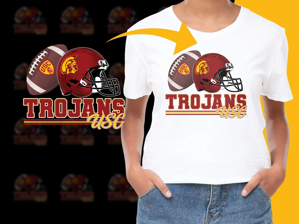 USC Trojans Football T-Shirt, College Sports Team Graphic Tee, Unisex Casual Wear