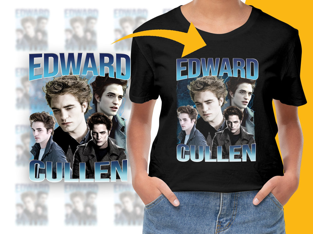 Edward Cullen Twilight Saga Fan T-Shirt, Movie Character Graphic Tee, Unisex Cotton Shirt
