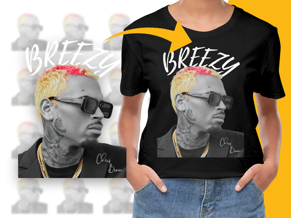 Urban Streetwear T-Shirt, Hip Hop Fashion, Black Tee with Bold Graphic, Unisex Clothing, Trendy Gold Chain Design, Casual Wear