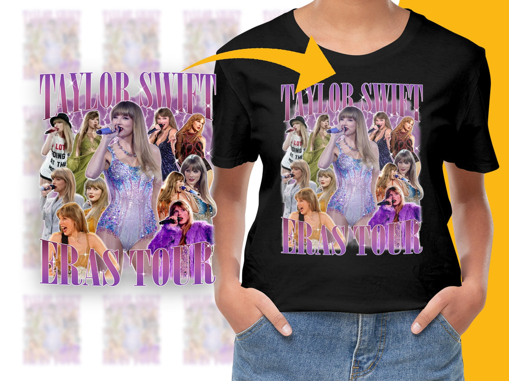 Taylor Swift Eras Tour T-Shirt, Colorful Pop Star Graphic Tee, Women's Fashion Concert Shirt, Unique Music Fan Apparel